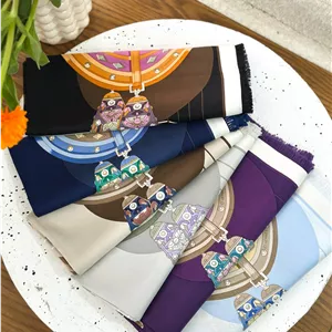 روسری ابریشم طرح  زین هرمس