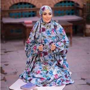 چادر نماز آستین دار کدری نگین دار 111