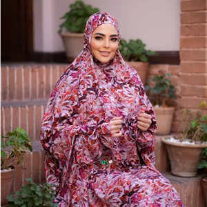 چادر نماز آستین دار کدری نگین دار 122