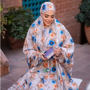 چادر نماز آستین دار کدری نگین دار 123