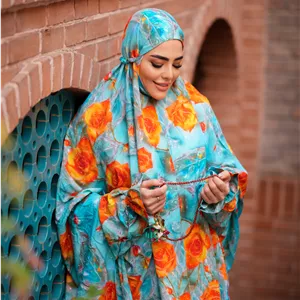 چادر نماز آستین دار کدری نگین دار 128