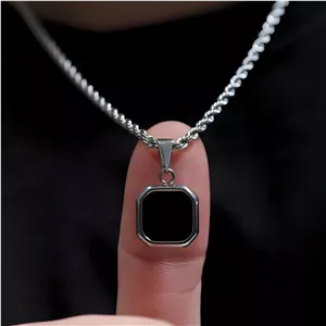 گردنبند اونیکس مردانه (سنگ مشکی)