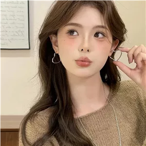 گوشواره قلبی استیل