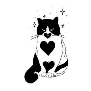 استیکر مدل پیشی قلبی ناوی 