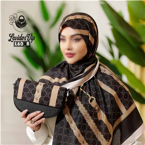 روسری و کیف پاسپورتی ست طرح گوچی کمربندی قواره ۱۴۰ در سه رنگ (L60)
