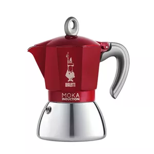 قهوه ساز روگازی موکاپات بیالتی مدل Moka Induction قرمز ظرفیت 3 کاپ | اسپرسوساز Bialetti