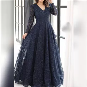 پیراهن زنانه گیپور دانتل و سنگدوزی شده. سایز 40 تا 52. شیک و مجلسی