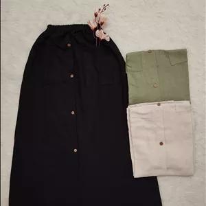 دامن لینن حصیری زنانه کد 4030108