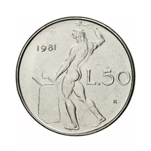 سکه 50 لیره ایتالیا 1981