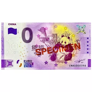 اسکناس صفر یورو اسپیسمن پاندا 2021 China