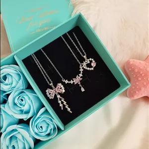 گردنبند فانتزی استیل صورتی