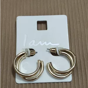 گوشواره استیل طرح دو لاین