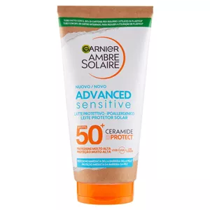 کرم ضد آفتاب ضد حساسیت گارنیر۱7۵ میل  SPF50Garnier Ambre Solaire Advanced Sensitive Ceramide Protect
