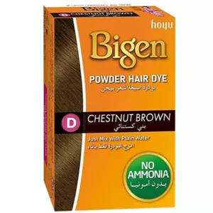 رنگ موی بیگن قهوه ای بلوطی بدون آمونیاک 6 گرم | Bigen Powder Hair Dye Chestnut Brown 6g