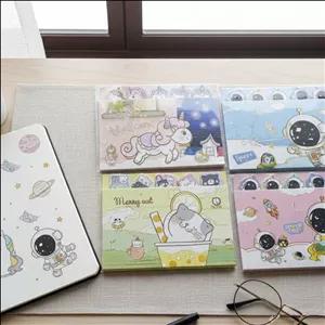 استیک نت فانتزی فضانورد، گربه و یونیکورن