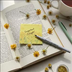 استیک نت گل گلی زرد