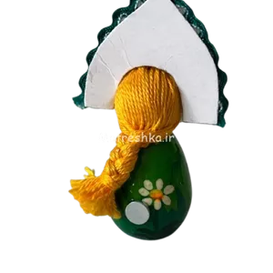 مگنت چوبی ماتروشکا گیسو با کاکوشنیک 8