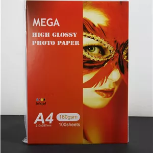 کاغذ عکس مگا فتو گلاسه مدل High Glossy 160gr سایز A4