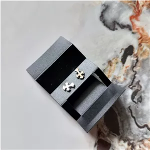 پرسینگ زنانه گوش میخی صلیب استیل پزشکی برند اروپایی ضدحساسیت 