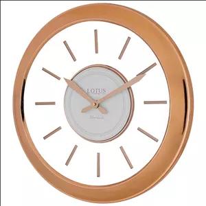 ساعت دیواری فلزی صفحه کریستالی مدل SANDRA کد MG-6069 رنگ ROSE GOLD