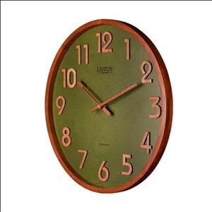 ساعت دیواری لوتوس مدل WD-1326 رنگ BR/GREEN