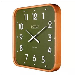 ساعت دیواری لوتوس WD-2323 رنگ WAL/GREEN