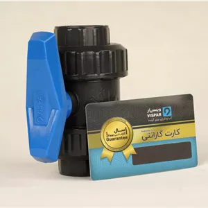 شیر توپی upvc مهره ماسوره ای چسبی ویسپار سایز 40 