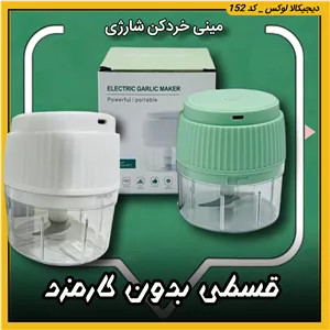 مینی خردکن شارژی 2 تیغ ( قسطی بدون کارمزد ) سیر و پیاز تهیه سالاد شیرازی