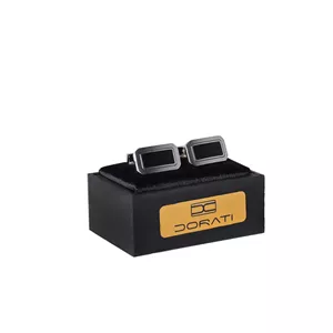 دکمه سرآستین مستطیلی مشکی ۱۵۱۴