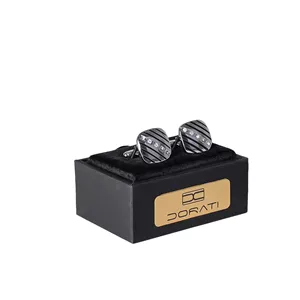 دکمه سرآستین مربعی نگین‌دار ۱۵۱۹