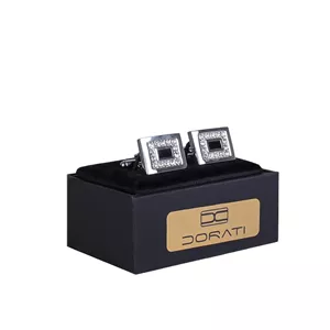 دکمه سرآستین مربعی نگین‌دار ۱۵۲۶