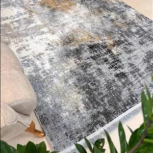 فرش وینتیج کد 41945 طوسی مینیمال و مدرن