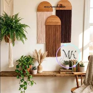 بومریس نیم دایره مکرومه ابعاد ۳۰ در ۷۰ سانت