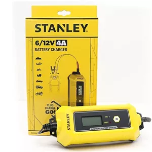 شارژر و نگهدارنده باتری خودرو 8 مرحله ای اتوماتیک 12 ولتی/4 آمپری Stanley برای انواع باتری های سرب اسید 6-12 ولتی - SXAE00025 گیگابایت