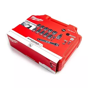مجموعه ۱۳ عددی آچار بکس میلواکی Milwaukee SHOCKWAVE Impact Socket Set - 1/2' IMPACT SOCKET SET STD-13PC - MILWAUKEE - 4932480456
