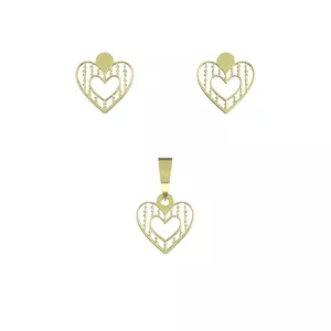 نیم ست طلا مدل قلب کد NA10415 