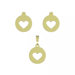 نیم ست طلا مدل قلب کد NA10730 