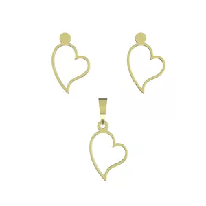 نیم ست طلا مدل قلب کد NA11114 