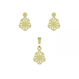 نیم ست طلا مدل هندسی کد NA10033 