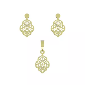 نیم ست طلا مدل اسلیمی کد NA10041 