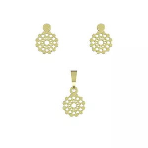 نیم ست طلا مدل هندسی کد NA10105 