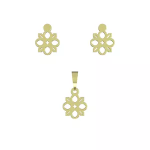 نیم ست طلا مدل  نقش هندسی کد NA10127 