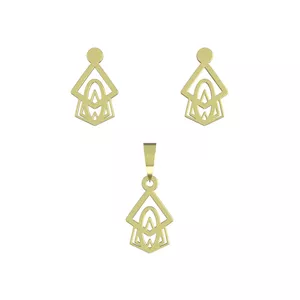 نیم ست طلا مدل هندسی کد NA10133 