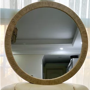 آینه دایره طرح دور کنفی | جنس MDF با قابلیت انتخاب رنگ | ۷۰ سانت