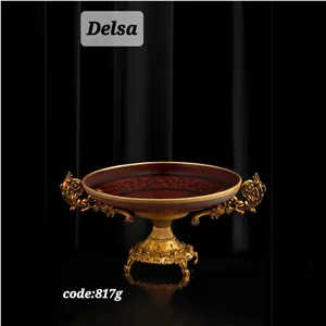 میوه خوری اریکو مدل دلسا کد 817G  پایه‌دار تخت رنگ زرشکی لوکس 