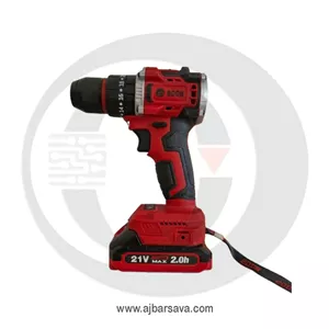 دریل شارژی  21 ولت ادن 2 باطری (چکشی )