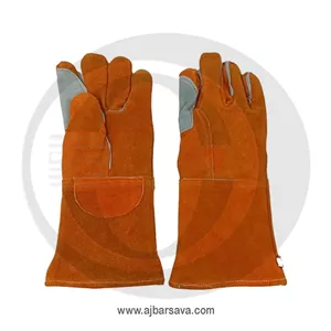 دستکش جوشکاری چرمی سیم دوز
