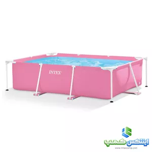 استخر پیش ساخته برزنتی اینتکس سایز ۱۵۰x۲۲۰ صورتی کد 28266