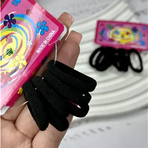 کش مو ۵ عددی ساده تک رنگ مشکی