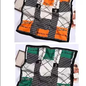 مینی اسکارف ابریشم سیلک طرح مارک